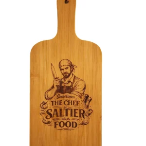 saltier guy with bandana funny bamboo cutting board