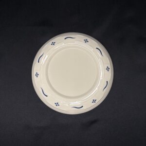 Cream & Blue Longaberger Pottery Candleholder