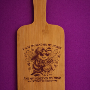 Honey On My Mind Engraved Bamboo Cutting Board
