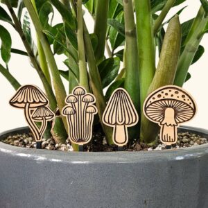 Mushroom Indoor Plant Accessories, Decorative Plant Stakes