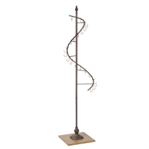 Purse Display Tree with Wood Base and 17 hooks