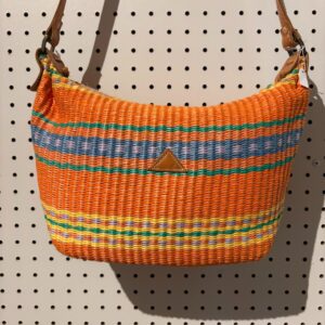 Vintage Liz Claiborne Woven Triangle Logo Hobo Bag