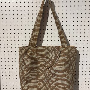 Vintage Suruchi Tan Geometric Tapestry Shoulder Bag