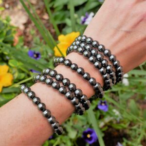 Hematite Beaded Bracelets 8mm