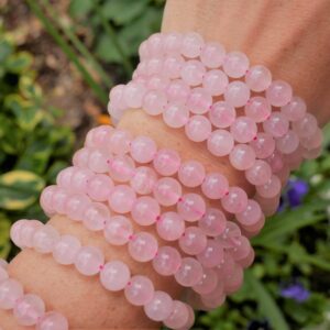 Rose Quartz Beaded Bracelet 8mm