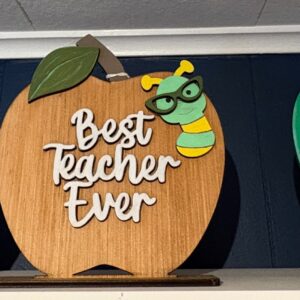 Wood Finished Large Best Teacher Ever