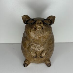 Smart Pig Figurine