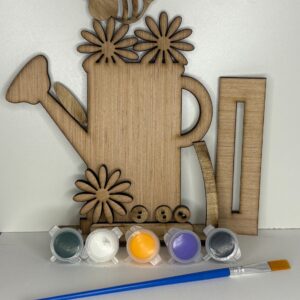 Wooden cutout DIY paint kit Watering Can