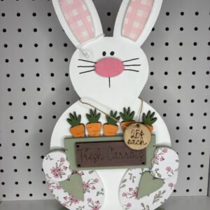 Wood Finished Farmhouse Bunny