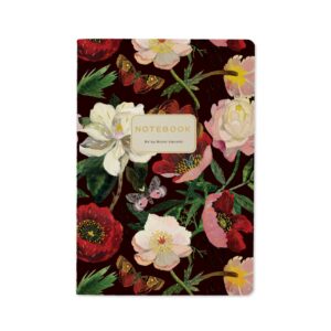 Bruno Visconti Notebook - Peonies on Black