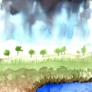 Trees in a storm