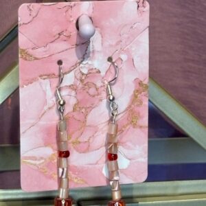 Handmade Earrings RH Peach Luster
