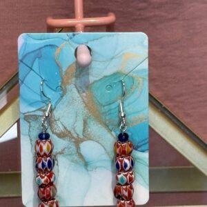 Handmade Earrings RH Nepal Chevron Dangle