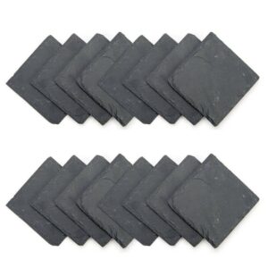 10cm Natural Square Slate Coasters Set of 4