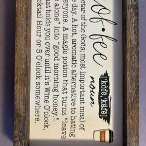 Coffee definition sign