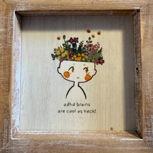 Double sided decorative sign ADHD Brains