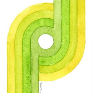 green super graphic watercolor art