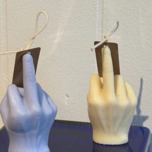 Middle finger candle