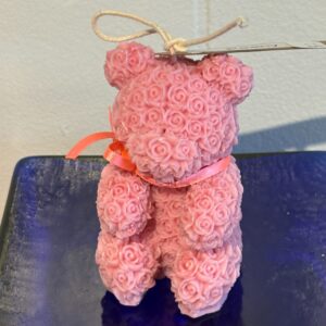Bear candle scented with Peony