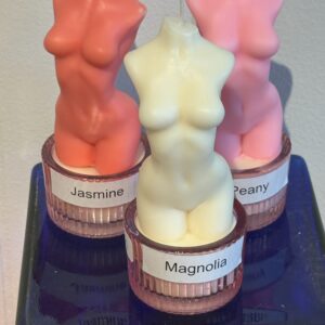 Female silhouette body candle