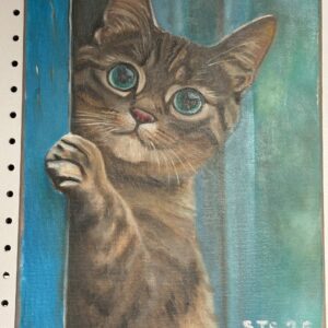 Cat oil painting