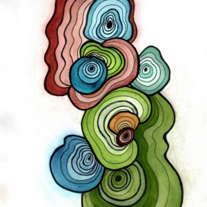 Art Watercolor   Abstract Lines