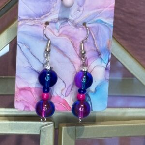 Handmade Earrings RH blu2purp