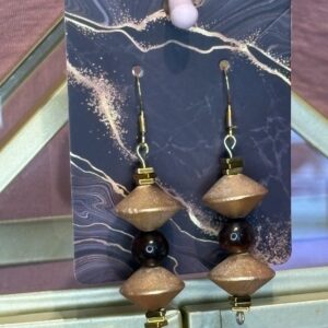 Handmade Earrings RH Blk Gold
