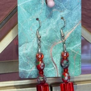 Handmade Earrings RH Burnt Orange