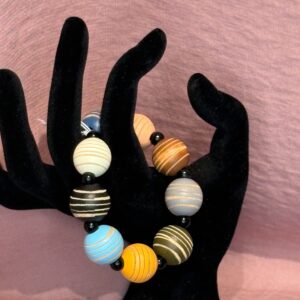 Wood bead bracelet