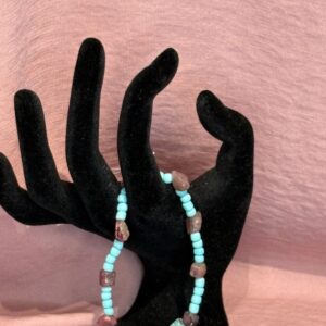 Handmade Bracelets Stretchy RH Turquoise Red