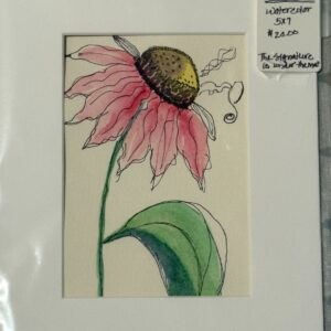 Coneflower Watercolor Painting