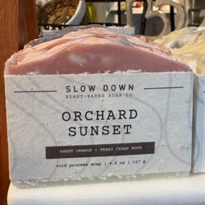 Plant based cold process soap Orchard Sunset