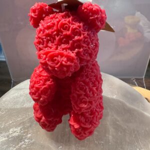Bear candle scented with Rose