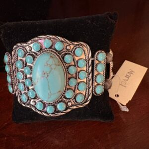 Stretchy bracelet Turquoise and silver