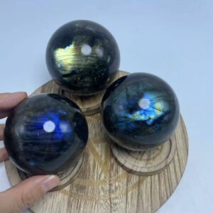 Medium Labradorite Sphere – Iridescent Natural Stone Ball
