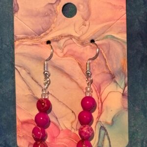 Handmade Earrings SS Rainbow Sea Sediment Jasper
