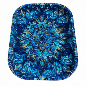 Blue Mandala Metal Tray