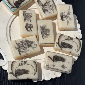 Handmade decoupage decorative Halloween Castile Soaps