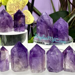 Natural Amethyst Tower Obelisk Point