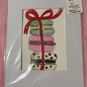 "Macaroons Anyone?" watercolor painting