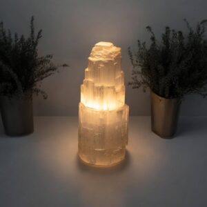Selenite Lamp Single Tower