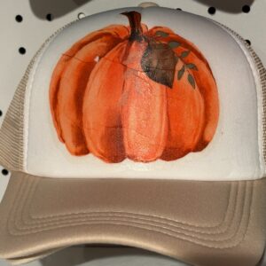 Handmade decoupage trucker hats Pumpkins